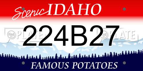 224B27 Idaho License Plate