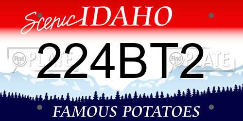 224BT2 Idaho License Plate