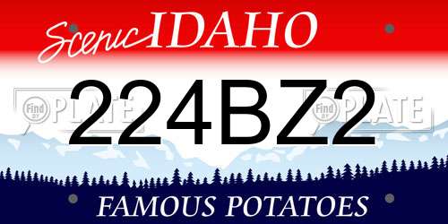 224BZ2 Idaho License Plate