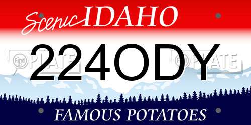 224ODY Idaho License Plate