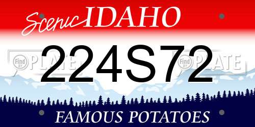 224S72 Idaho License Plate