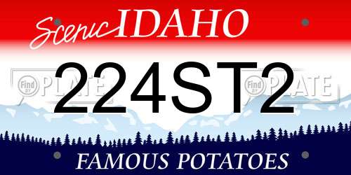 224ST2 Idaho License Plate