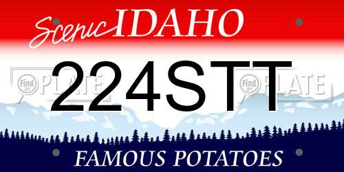 224STT Idaho License Plate