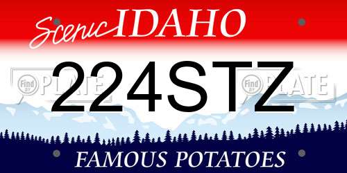 224STZ Idaho License Plate