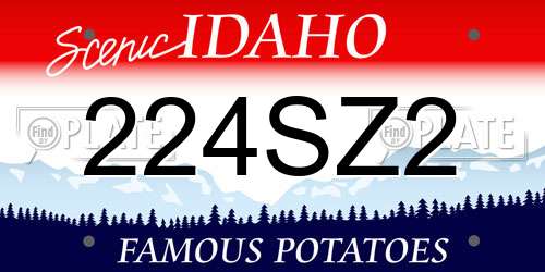 224SZ2 Idaho License Plate