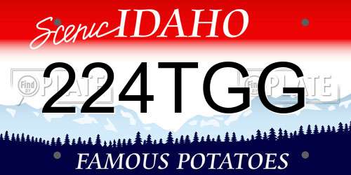 224TGG Idaho License Plate