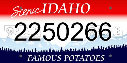 2250266 Idaho License Plate