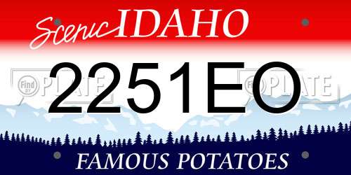 2251EO Idaho License Plate