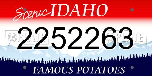 2252263 Idaho License Plate