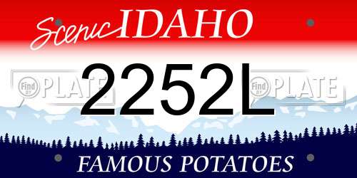 2252L Idaho License Plate