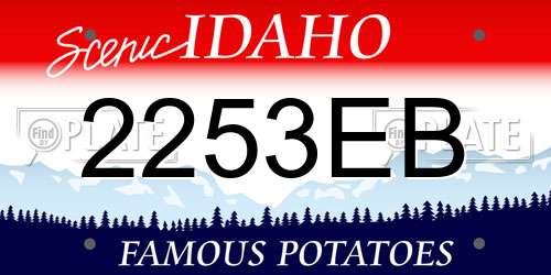 2253EB Idaho License Plate