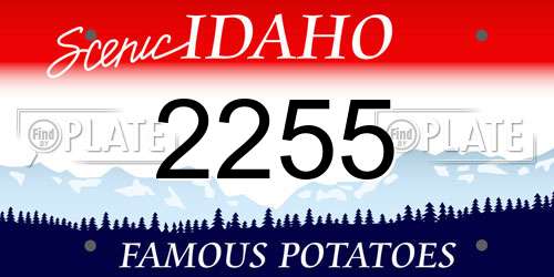 2255 Idaho License Plate