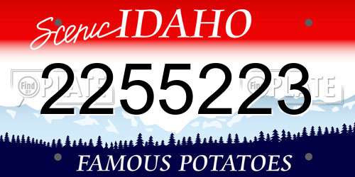 2255223 Idaho License Plate