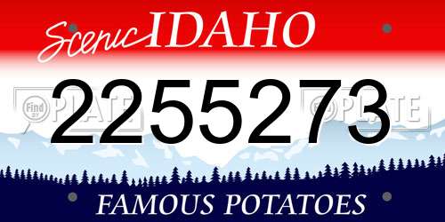 2255273 Idaho License Plate