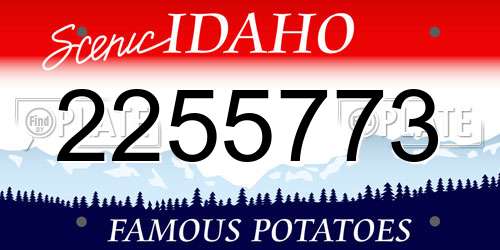 2255773 Idaho License Plate