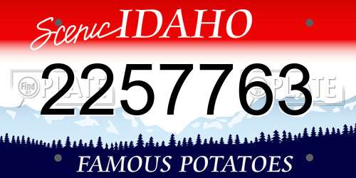 2257763 Idaho License Plate