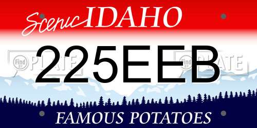 225EEB Idaho License Plate
