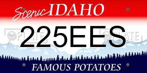 225EES Idaho License Plate