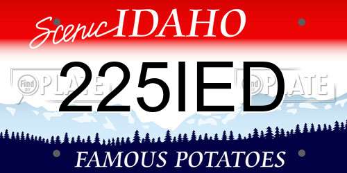 225IED Idaho License Plate