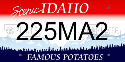 225MA2 Idaho License Plate