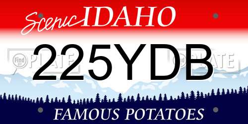 225YDB Idaho License Plate