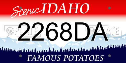 2268DA Idaho License Plate