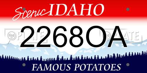 2268OA Idaho License Plate