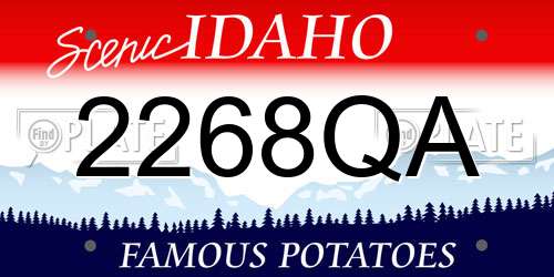 2268QA Idaho License Plate