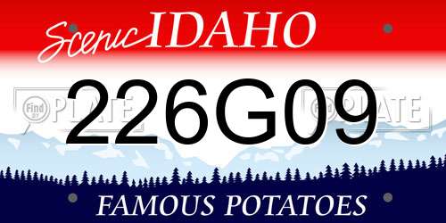 226G09 Idaho License Plate