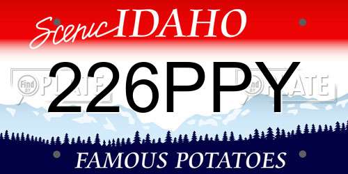 226PPY Idaho License Plate