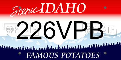 226VPB Idaho License Plate