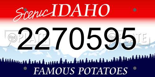 2270595 Idaho License Plate