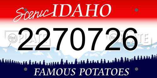 2270726 Idaho License Plate