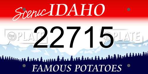 22715 Idaho License Plate