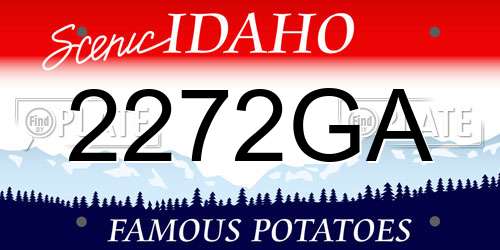 2272GA Idaho License Plate