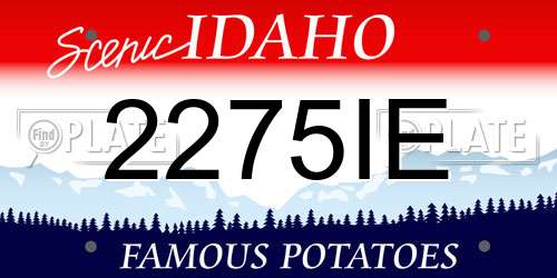 2275IE Idaho License Plate