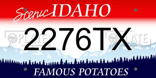2276TX Idaho License Plate