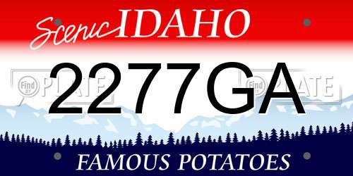 2277GA Idaho License Plate