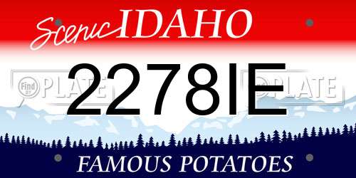 2278IE Idaho License Plate