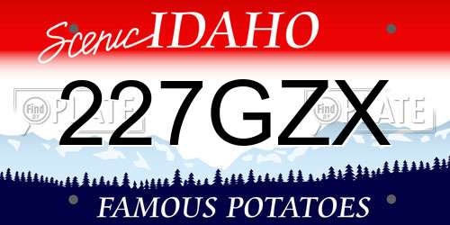 227GZX Idaho License Plate