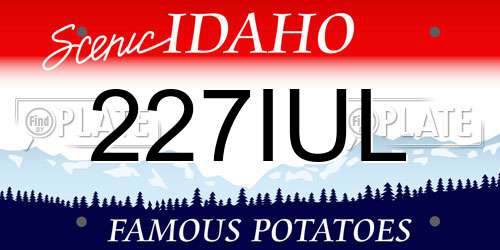 227IUL Idaho License Plate