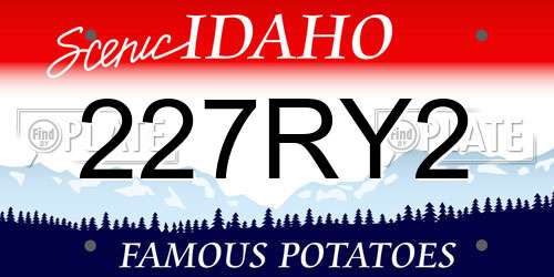 227RY2 Idaho License Plate