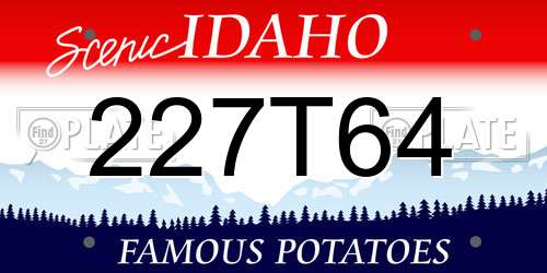 227T64 Idaho License Plate