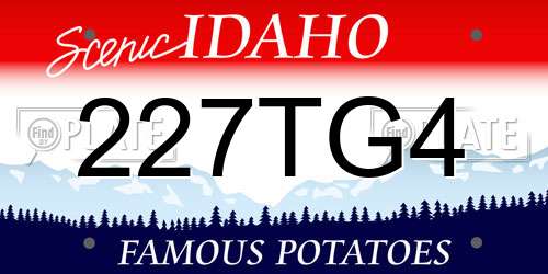 227TG4 Idaho License Plate