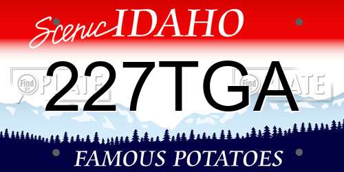 227TGA Idaho License Plate