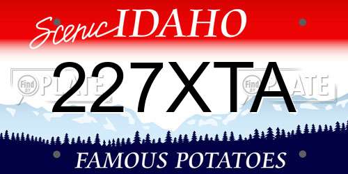 227XTA Idaho License Plate