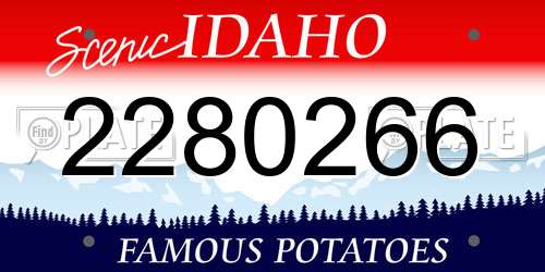 2280266 Idaho License Plate