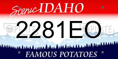 2281EO Idaho License Plate
