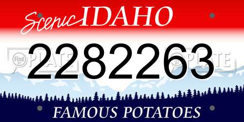 2282263 Idaho License Plate