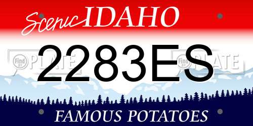 2283ES Idaho License Plate